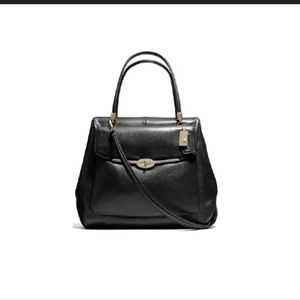 Coach Madison Leather North South Satchel 25170 Black